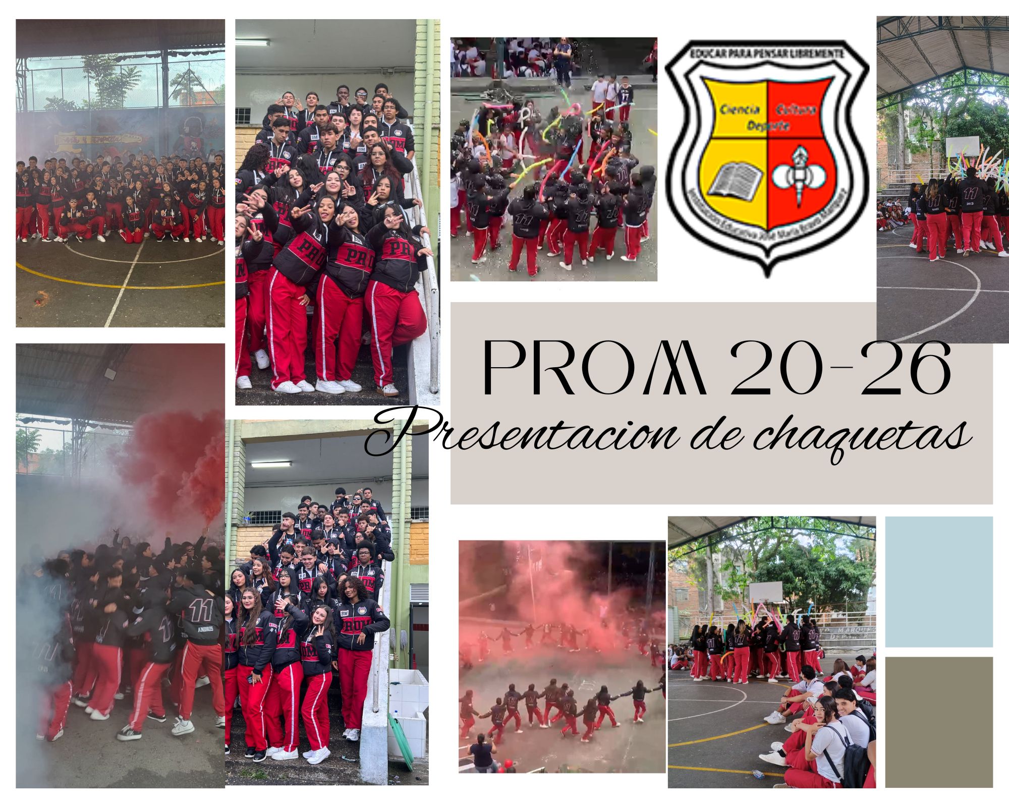 Estudiantes de la Prom 2026 presentaron su chaqueta.
